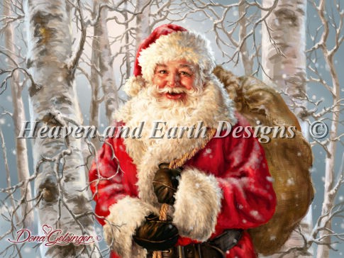Birch Forest Santa - Click Image to Close